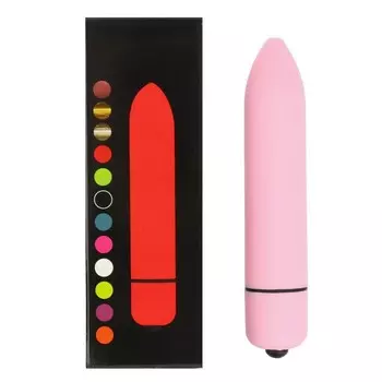 Вибратор вибропуля, ABS-пластик, софт-силикон 10 режимов, 9 см, розовый