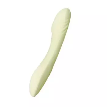 Вибратор, стимулятор точки G, гибкий, силикон, фисташковый