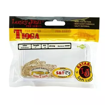 Виброхвост LJ pro series tioga съедобный, 5 см, 10 шт., цвет S10