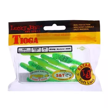 Виброхвост LJ pro series tiogaсъедобный, 7.4 см, 7 шт., цвет T18