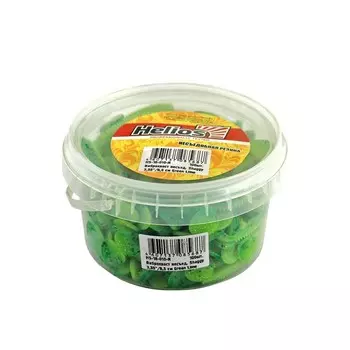 Виброхвост несъедоб. Helios Shaggy 3,35"/8,5 см Green Lime 100шт. (HS-16-010-N)