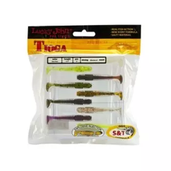 Виброхвост съедобный LJ pro series tioga, 6,2 см, mix1, набор 9 шт.