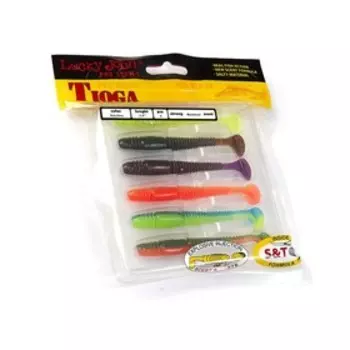 Виброхвост съедобный LJ pro series tioga, 8,64 см, mix1, набор 6 шт.