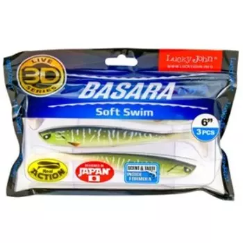 Виброхвосты LJ Pro Series 3D BASARA SOFT SWIM 15,24/PG11 3шт.
