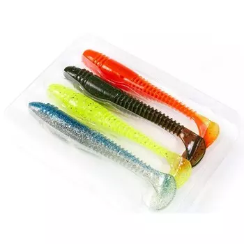 Виброхвосты съедоб. искусст. LJ Pro Series TIOGA FAT 4.5in (11.40)/MIX1 4шт.