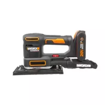 Виброшлифмашина аккумуляторная WORX WX820.9, 20 В, 10000 кол/мин, 5 подошв, БЕЗ ЗУ и АКБ