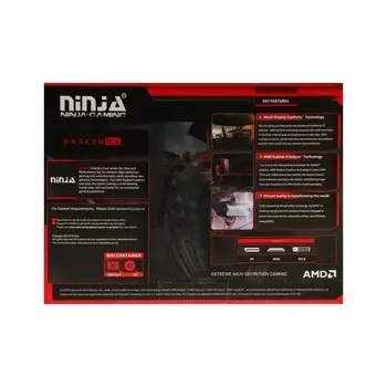 Видеокарта Ninja RX580, 8 Гб, 256 bit, GDDR5, HDMI, DP, HDCP