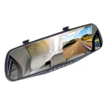 Видеорегистратор Digma FreeDrive 303 MIRROR DUAL, две камеры, 4.3", обзор 120°, 1920х1080