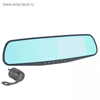 Видеорегистратор Digma FreeDrive 303 MIRROR DUAL, две камеры, 4.3", обзор 120°, 1920х1080