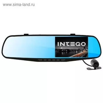 Видеорегистратор INTEGO VX-410 MR, две камеры, 4.3", обзор 120°, 1280x720
