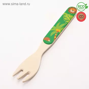 Вилка для кормления, бамбук, МИКС