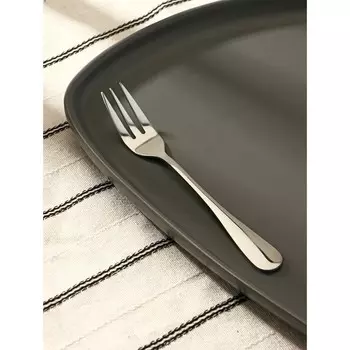 Вилка для торта «Моника», h=14 см, широкие зубчики, цвет серебряный