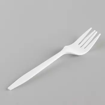 Вилка из кукурузного крахмала "Белая" 15 см