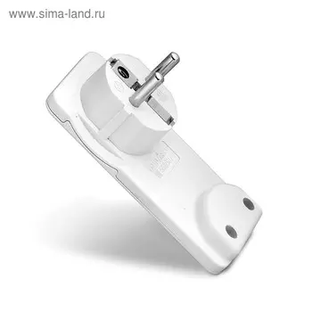 Вилка-невидимка UNIVersal, 16 А, с з/к, белая