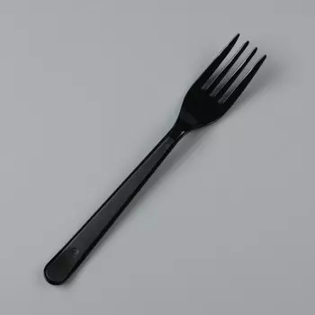 Вилка одноразовая "Буфет" черная, 18 см