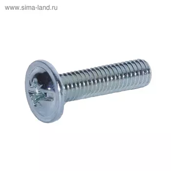 Винт Steelrex, с полукруглой головкой, с прессшайбой, оцинкованный, DIN967, М4х40 мм, 500 шт