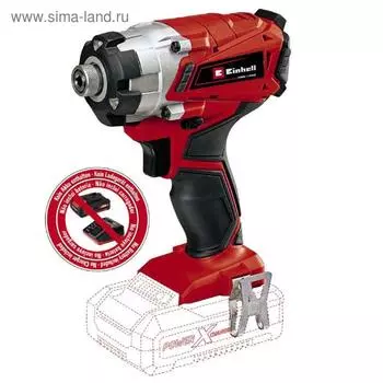 Винтовёрт акк. ударный Einhell PXC TE-CI 18/1 Li-Solo, 1/4", 2300 об/мин, 140 Нм, БЕЗ АКБ/ЗУ