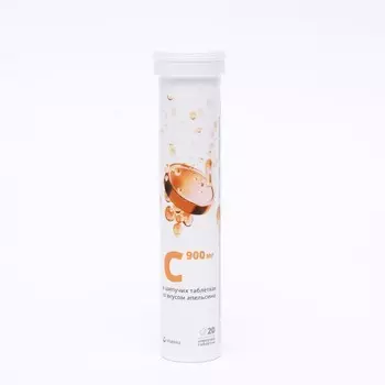 Витамин С 900 мг Витатека со вкусом апельсина, 20 шипучих таблеток