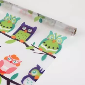 Витражная плёнка «Совушки», 45200 см