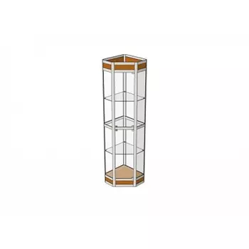 Витрина 05 ФН, 5005002120, ЛДСП, стекло, белая