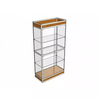 Витрина П1фн 9004002120, ЛДСП, стекло, серая