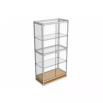 Витрина П1н 9004002000, ЛДСП, стекло, белая