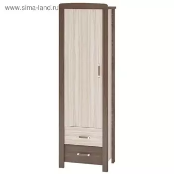 Витрина с глухим фасадом, 600 360 1910 мм, цвет шамони / карамель