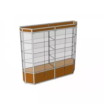 Витрина ТР3фп, 20005002120, ЛДСП, стекло, белая