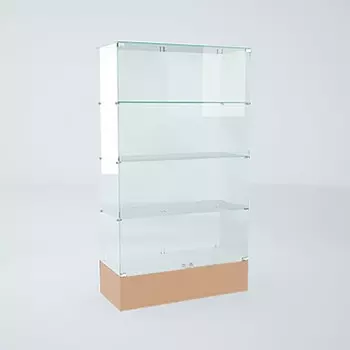 Витрина В 102 Н, 10204501800, ЛДСП, стекло, цвет дуб сонома