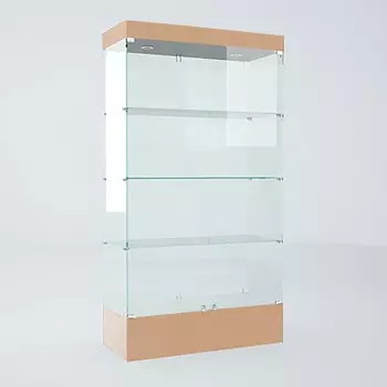 Витрина В 104 Н, 10204501900, ЛДСП, стекло, цвет дуб сонома