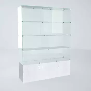 Витрина В 152 ВД, 15204502050, ЛДСП, стекло, белая