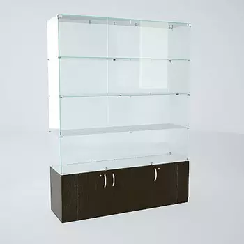 Витрина В 152 ВД, 15204502050, ЛДСП, стекло, цвет венге