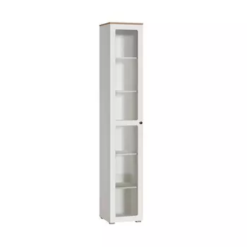 Витрина в гостиную пенал «Остин 16.394.03, 4004182296 мм, цвет белый МДФ/дуб золотой