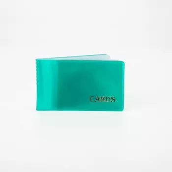 Визитница, 18 карт, цвет зелёный