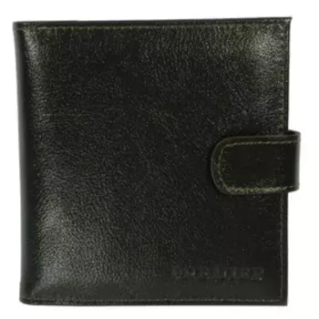 Визитница на кнопке, 16 листов, цвет коричневый