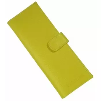 Визитница на кнопке, 24 листа, цвет жёлтый