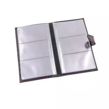 Визитница на кнопке, 24 листа, цвет фиолетовый