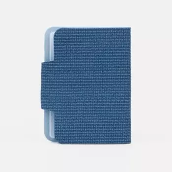 Визитница на кнопке, 24 карты, цвет синий