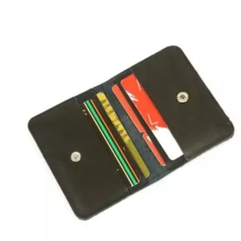 Визитница, 4 кармана, чёрный шора