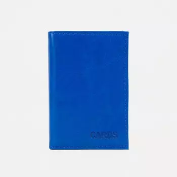 Визитница, 18 карт, цвет синий