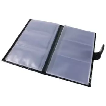 Визитница, кнопка, натуральная кожа, цвет чёрная змея