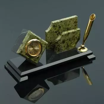 Визитница «Мини»: подставка для ручки, часы