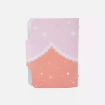 Визитница на кнопке, 20 карт, цвет розовый