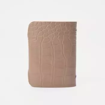 Визитница на кнопке, 26 листов, цвет бежевый