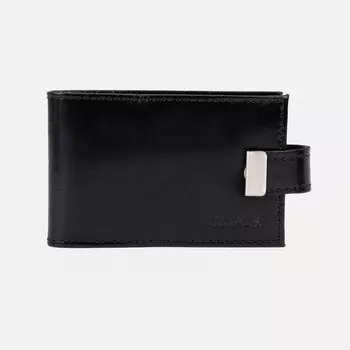 Визитница на кнопке, 18 карт, цвет чёрный