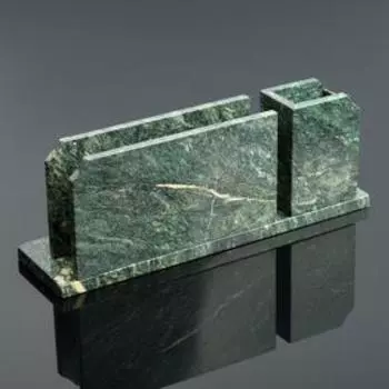 Визитница «Змеевик»: подставка для ручек, часы