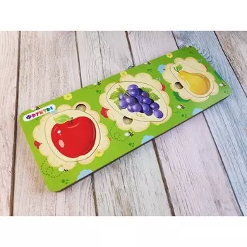 Вкладыш больше - меньше «Фрукты»