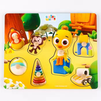 Рамки - вкладыши «Цветняшки. Летняя прогулка Цыплёнка Пи», 7 деталей