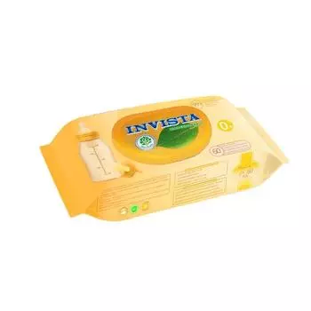 Влажные салфетки INVISTA для детей с первых дней жизни, биоразлагаемые, 60 шт.