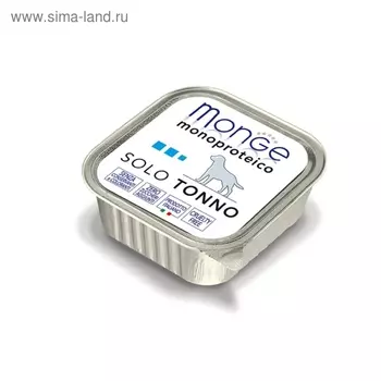 Влажный корм Monge Dog Monoproteico Solo для собак, паштет из тунца, ламистер, 150 г